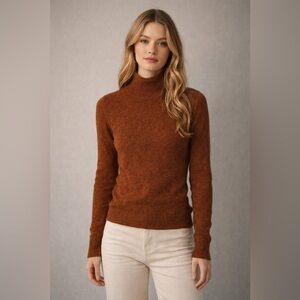 Madewell Rust Turtleneck Sweater XXS Merino Wool Alpaca Blend